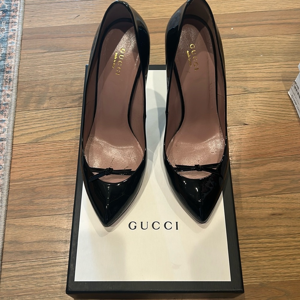 Gucci patent black heels size 39 - Picture 2 of 15
